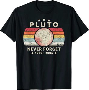Camisetas para hombre Camisetas para hombre Hombres Summer ops ees ee Male Never Forget Pluto Retro Style Funny Space Science Z230705