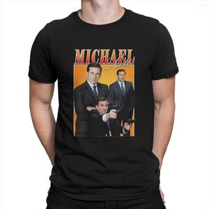 T-shirts pour hommes Michael ScoHomage The Office Shirt T-shirts Vintage en pur coton Crewneck Tv Show Tees Short Sleeve Clothing Gift