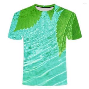 T-shirts pour hommes Menthe Plantes vertes T-shirt imprimé en 3D O-Collier Hommes et femmes Shorts Sleev Mode Summer Cool Tees Tops Vêtements pour enfants