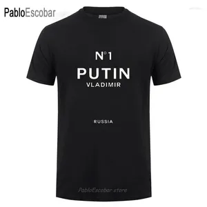 T-shirts pour hommes N1 Vladimir Poutine Russie Président Chemise pour hommes Mâle Adulte Col rond Coton T-shirt à manches courtes Tshirt Homme Tops Tee