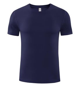 T-shirts pour hommes Bleu marine Couleur unie Polyester Hommes Vêtements Gym Slim Fit Athletic Wear Camiseta Casual Running Ftness TopsMen's