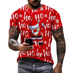 Camisetas de hombre Nueva camiseta de Navidad para hombre 3d Santa Camisetas divertidas de manga corta Camisetas de hombre Camiseta de gran tamaño Hombre Ropa de Navidad Ropa Hombre T230103