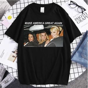 Camisetas de hombre Nuevo estilo Camiseta Britney Make America Great Again Tees Camiseta de moda Verano Casual Tops Unsiex Funny Trip T-shirts Streetwear L230707