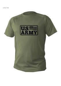 T-shirts hommes Nouvel été Casual Hommes Coton à manches courtes T-shirt Vert Olive Armée Militaire Tactique Drapeau T-shirt Hip Hop Tees Tops Harajuku