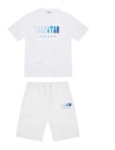 T-shirts pour hommes Nouvel été Trapstar T-shirt et ensemble de shorts Marque de luxe T-shirt en coton imprimé Costume 2 pièces Survêtement pour femme Livraison gratuite Mode tout-match Costume d'été