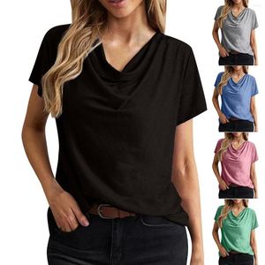 Camisetas para hombre, camiseta informal de Color sólido con personalidad, moda de manga corta, camisola 3x Simple y exquisita para mujer, Tops de gasa