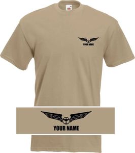 T-shirts pour hommes Vol d'aile personnalisé pour les pilotes d'avion Personnalisé votre nom T-shirt 2019 Mens O-cou Design Adulte T-shirt décontracté J240228