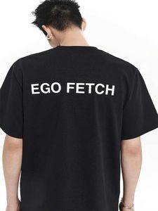 T-shirts pour hommes PH-1 EGO FETCH T-shirt noir et blanc # 005 Grande poche à manches courtes T-shirt unisexe d'été J240322