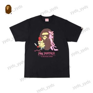 T-shirts pour hommes PANTHÈRE ROSE T-shirt à manches courtes tête de singe léopard rose pour hommes 110920H T230328