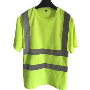 Camisetas de hombre Camiseta de manga corta reflectante de seguridad Camiseta de trabajo en carretera de alta visibilidad Top Hi Vis Workwear1