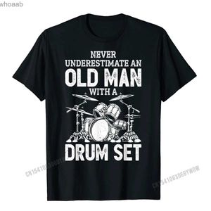 T-shirts pour hommes Rock Band Instrument Drum Set Impression Intéressant Nouveau style Homme T-shirt 240130