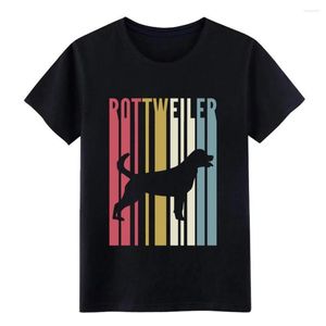 T-shirts pour hommes Rottweiler Style rétro chemise hommes conception t-shirt taille européenne S-3xl mince cadeau comique été famille t-shirt