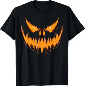 Camisetas para hombre Scary Spooky Jack O Lantern Face Pumpkin Halloween MenT-Camiseta Verano Hombres Clásico Manga corta Moda Suelta Mujer Regalo Camiseta
