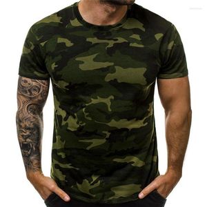 Camisetas para hombre, camiseta de camuflaje Sexy para hombre, camisetas deportivas ajustadas de alta calidad con cuello redondo informal para hombre