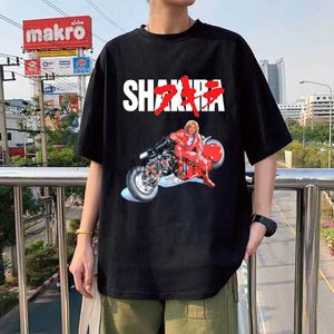 Camisetas de hombre Shakira Camiseta Akira Shotaro Kaneda Motocicleta Japón Anime Camisetas Tokoyo Verano Hip Hop Streetwear Camiseta Hombres Mujeres Tops J230625