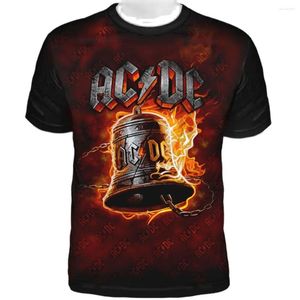 T-shirts pour hommes chemise pour hommes AC DC impression 3D Pop Rock Streetwear décontracté mode d'été col rond manches courtes unisexe