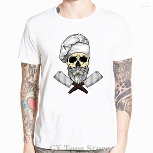 T-shirts pour hommes Skull Chef Shirt Funny Butcher Cooking Saying Grill Gift Vintage Cool Tee Casual Men T-shirt Summer Tshirt For Male Tops Tees