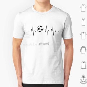 T-shirts pour hommes Football Heartbeat Flatline Moniteur T-shirt Coton Hommes Femmes DIY Imprimer Football Football MLS Flatline Heartbeat Pulse ECG ECG