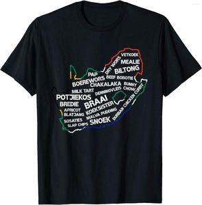 T-shirts pour hommes afrique du sud nourriture drapeau africain Hip Hop coton chemise hommes décontracté à manches courtes t-shirts hauts goutte