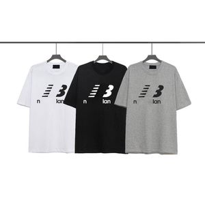Camisetas para hombres y camisas impresas diseñador de algodón puro parejas de mangas cortas camisa deportiva para hombres moda nb marca gráfica tees high street tops