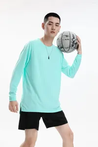 Camisetas para hombre Camiseta deportiva Primavera Otoño e invierno Manga larga Suelta Entrenamiento de baloncesto fino Camisa deportiva Correr Top Logotipo personalizado