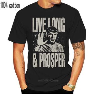 Camisetas para hombre Star Treks Spock Live Long And Prosper Camiseta para adultos con licencia L230217