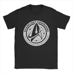 T-shirts masculins étoiles Treks Discovery United Federation T-shirt For Men Cotton T-shirts Round Collar T-shirt Short Slve Vêtements graphiques T240425