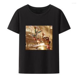 T-shirts pour hommes Street Fighters 5 personnages Ryu T-shirts en coton Style de scène de bataille T-shirt cool Hommes T-shirts graphiques Motif Streetwear