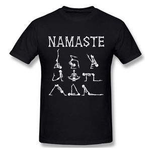 T-shirts pour hommes Stretch Exercice Respirer Méditer Crâne Conception T-shirt Namaste Halloween Méditation Praticien Yoga Homme T-shirt Femme