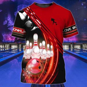 T-shirts pour hommes Summer Bowling T-shirts 3D Imprimer Streetwear Hommes Femmes Sports Casual Mode Chemise surdimensionnée Enfants Tees Tops Jersey Vêtements