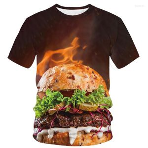 T-shirt da uomo Summer Cool Shirt For Men Everyday Food French Fries Pattern Stampa 3D T-shirt da ragazzo Casual Top divertente a maniche corte