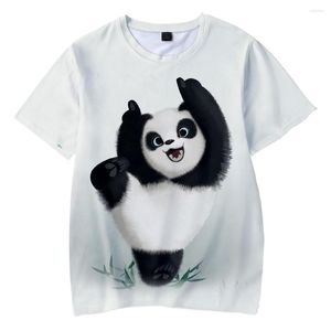 Camisetas para hombre, producto de comercio exterior de verano, Linda serie Panda, impresión Digital 3d, camiseta de manga corta, camiseta holgada para adultos y niños