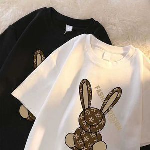 Camisetas para hombres Summer Luxury Brand Men T Shish Cotton Women Women Classic Tshirt Rabbit de manga corta de manga corta para hombres Envío gratis Z0221