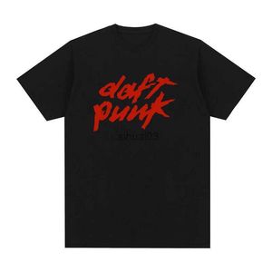 Camisetas para hombres Hombres de verano Camiseta de algodón Daft Punk Tops Tees Ropa casual masculina Unisex Mujeres Moda Color Sólido Manga corta Streetwear