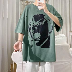 T-shirts pour hommes été hommes lavés Vintage t-shirts Hip Hop chien ombre imprimé Punk gothique Streetwear Harajuku mode couverture en coton t-shirts