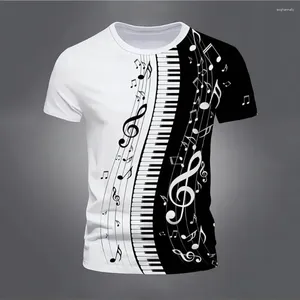 Camisetas para Hombre Camisetas con Notas Musicales De Verano Piano Ropa Informal con Impresión 3D Hombres Mujeres Moda Camisa De Manga Corta De Gran Tamaño Camisetas para Niños Tops Ropa