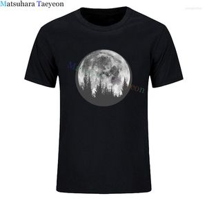 Camisetas de verano para hombre, camiseta de diseño de tendencia de Luna Llena para hombre, camiseta informal, camisetas divertidas de algodón de manga corta, ropa superior