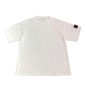 T-shirts pour hommes été lavé vieux badge rétro brassard à manches courtes col rond basique couleur unie t-shirt style décontracté ST-23223