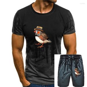 Camisetas para hombre, camiseta con estampado de cebra y pinzón, camisetas Hipster con diseño de pájaro, camisetas informales a la moda para mujer, Harajuku