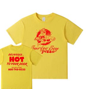 T-shirts pour hommes Surfer Boy Pizza T-shirts Stranger Things Pizza Team Argyle T-shirts drôles pour femmes hommes Coton Nouveauté T-shirts Harajuku Streetwear T230103