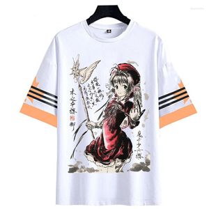 T-shirts pour hommes T-shirt Cardcaptor Sakura dessin animé manches courtes haut Tee Cosplay chemise peinture à l'encre unisexe