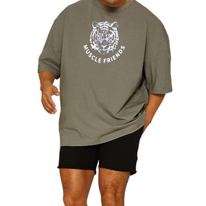 Camisetas para hombre Camisetas Hombre Verano Casual Hip Hop Streetwear Over Size Drop Shoulder Camisa de algodón Gym Fitness Top Tees Jogger Shirts 230615
