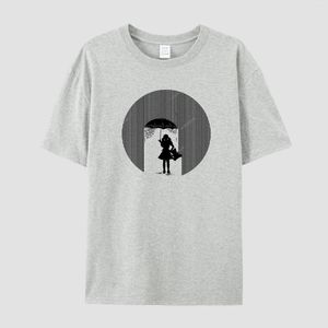 T-shirts pour hommes TARCHIA 2023 Graphic Shirt Umbrella Rain Tee Plus Casual Camisetas Oversized Anime Men Short Sleeve T-shirt Tops Cotton Boy