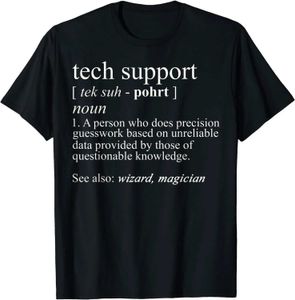 T-shirts masculins Tech Support Definition Shirt drôle d'ordinateur mignon Nerd Nerd cadeau T-shirt Cotton Mens Tops Shirt imprimé T-shirts Crazy New Arrival T240425