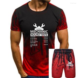 Camisetas para hombre, camiseta de mecánico con tarifa por hora, Camisa de algodón puro única, camisetas de ingeniero de reparación de coches, ropa de regalo