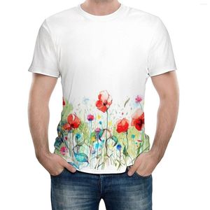 T-shirts pour hommes T-shirts Nature Vinyle Papier Peint Plantes Et Fleurs Graphique Vintage Activité Concours Eur Taille Haute Qualité
