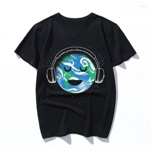 Camisetas para hombre, camiseta The Whole Earth Loves Music, camiseta de pinta, Camiseta de algodón XXX, camiseta divertida de manga corta a la moda para hombres y mujeres