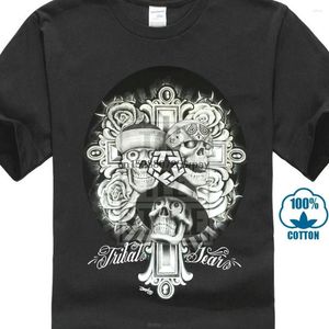 Camisetas para hombre Tribal Gear Mouse Lopez Skulls Cross Black Shirt Official Mens Streatwear