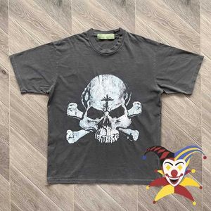 T-shirts pour hommes Vertabrae Cross Roads T-shirt Men Femmes Best Quality Washed Skull Print T-shirt Tops Tee J240409