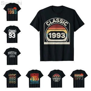 Camisetas para hombre Vintage 1993 29 años Niños y niñas 29 cumpleaños Retro 90s Regalo Camiseta 100% algodón Camisetas Hombres Mujeres Tops unisex Camisetas